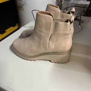 Women's Beige Ankle Boots